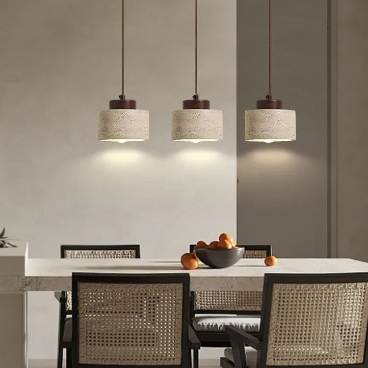 Suspension Cylindre Métal Noir Minimaliste Épuré Design - Chambre Salon Cuisine — Calypso