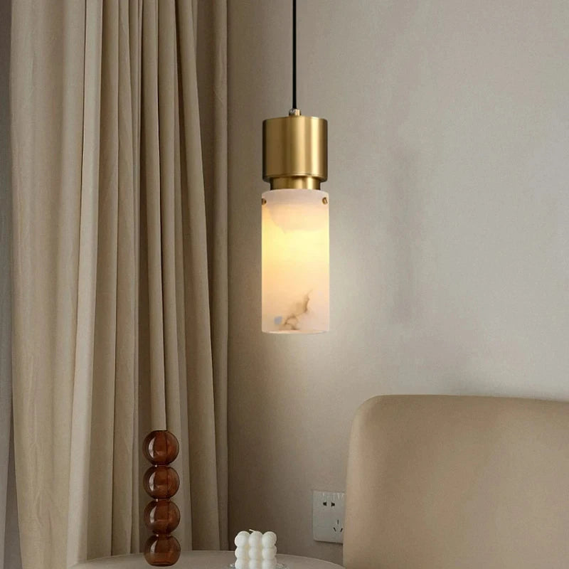 Suspension Cylindre Pierre Naturelle Minimaliste Design - Cuisine Chambre Salon — Shohreh