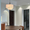 Suspension Anneaux Tissu Crème Minimaliste Design - Chambre Salon Cuisine — Onyx