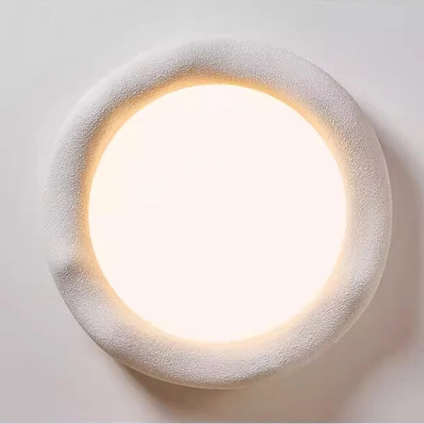 Plafonnier Anneau Plâtre Blanc Minimaliste Design Moderne - Salle de Bain Salon Chambre — Ringa