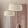 Suspension Cylindre Tissu Blanc Minimaliste Design - Chambre Salon Cuisine — Fulgor