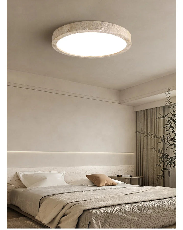 Rasha Anneau Pierre Beige Minimaliste