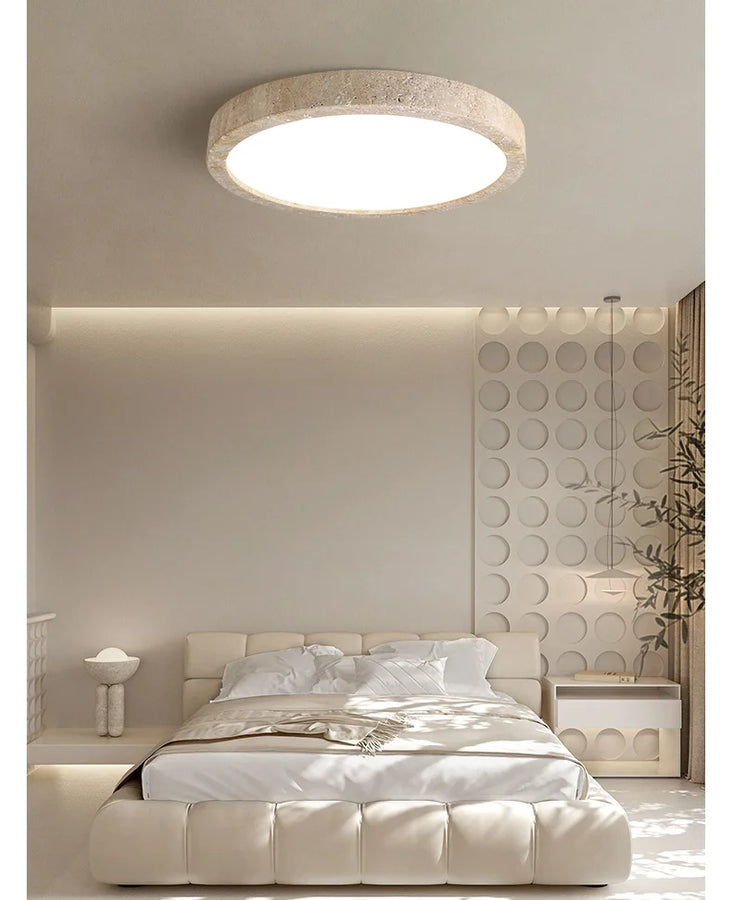 Rasha Anneau Pierre Beige Minimaliste