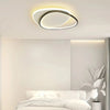 Plafonnier Anneaux Métal Noir et Blanc Minimaliste Design Moderne - Salle de Bain Salon Chambre — Horos