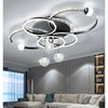 Lustre Plafonnier Anneaux Laiton Doré Minimaliste Dimmable Design - Salon Salle à Manger — Orbit