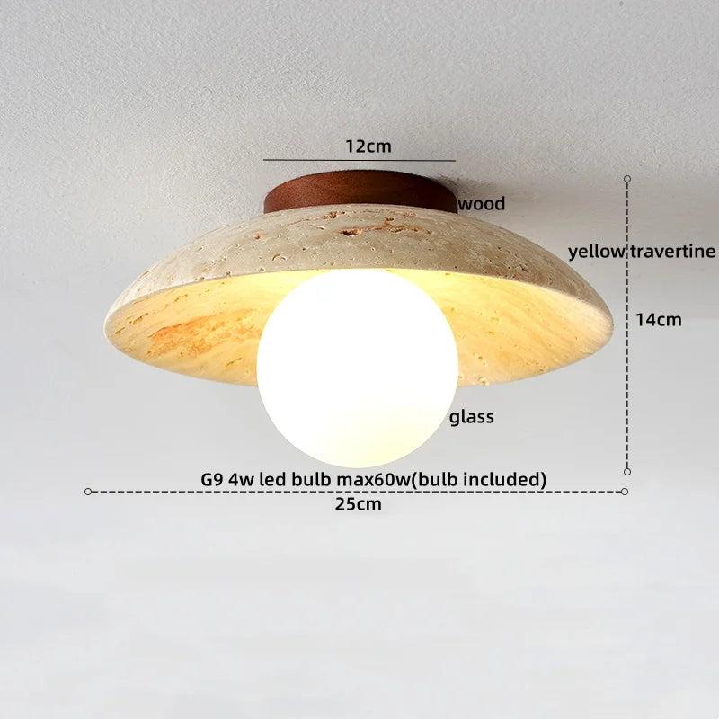 Rasha Anneau Pierre Beige Minimaliste