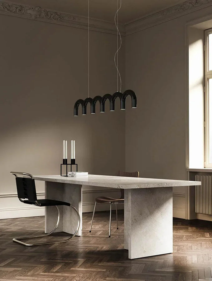 Fabrizia Arches Métal Noir Brillant Minimaliste