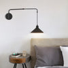Applique Murale Bras Articulé Acier Noir Minimaliste Design Moderne Noire - Chambre Salle de Bain Salon — Calor