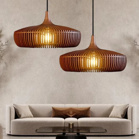 Suspension Vagues Tissu Beige Minimaliste Design - Chambre Salon Cuisine — Delfina