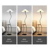 Lampadaire Spirale Métal Noir et Abat-Jour Plissé Blanc - Salon Bureau Chambre — Helix