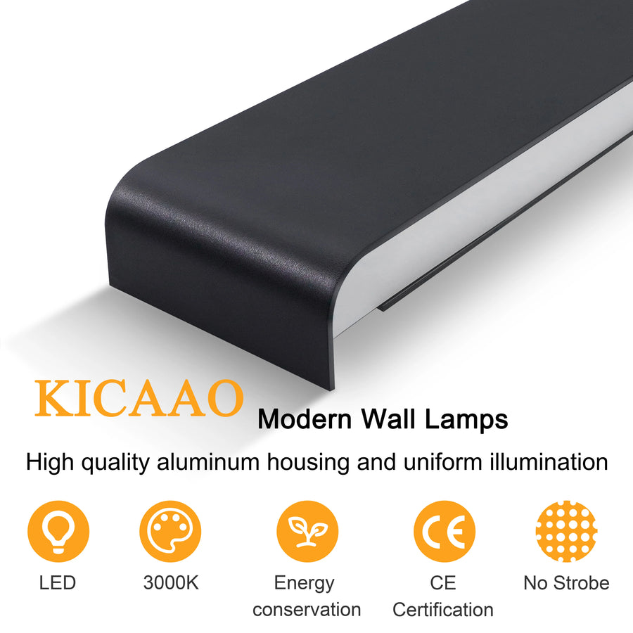 Lumis239 Rectangle Métal Noir Mat Minimaliste B