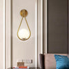 Applique Murale Goutte Métal Noir et Laiton Brillant Noire - Chambre Salon Salle de Bain — Ekua