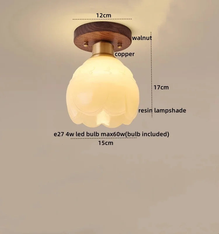 Lumio Vintage Verre Transparent et Bois Naturel