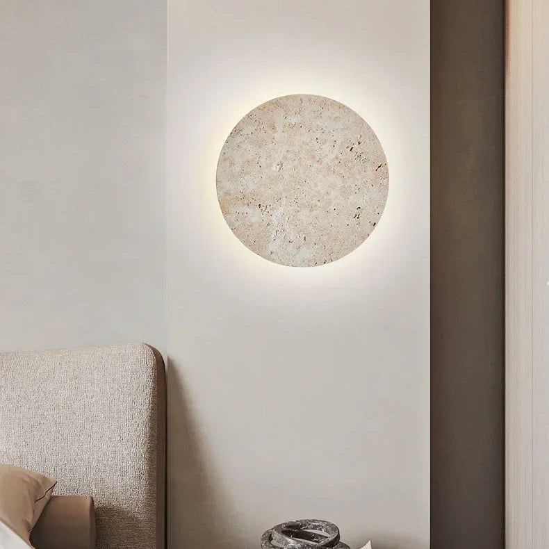 Applique Murale Cube Marbre Naturel Noir et Blanc - Chambre Salle de Bain Salon — Procyon
