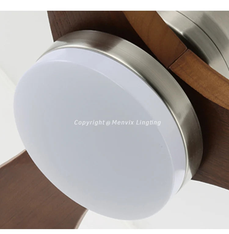 Ventilateur de Plafond Bois 3 Pales avec Éclairage