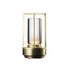 Lampe de Table Cylindre Verre Transparent et Métal Doré - Chambre Bureau Salon — Canna