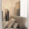 Lampadaire Cylindre Métal Noir et Verre Ambré - Salon Bureau Chambre — Prisme