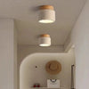 Plafonnier Cylindre Béton Blanc Minimaliste Design Moderne - Salle de Bain Salon Chambre — Thuban