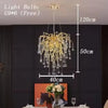 Randi Cascade Cristal et Métal Doré Luxueux