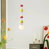 Suspension Pétales Tissu Ivoire et Bois Naturel - Cuisine Chambre Salon — Corolle