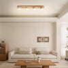 Plafonnier Cylindre Bois Foncé et Béton Épuré Design Moderne - Salon Chambre Salle à Manger — Vivace
