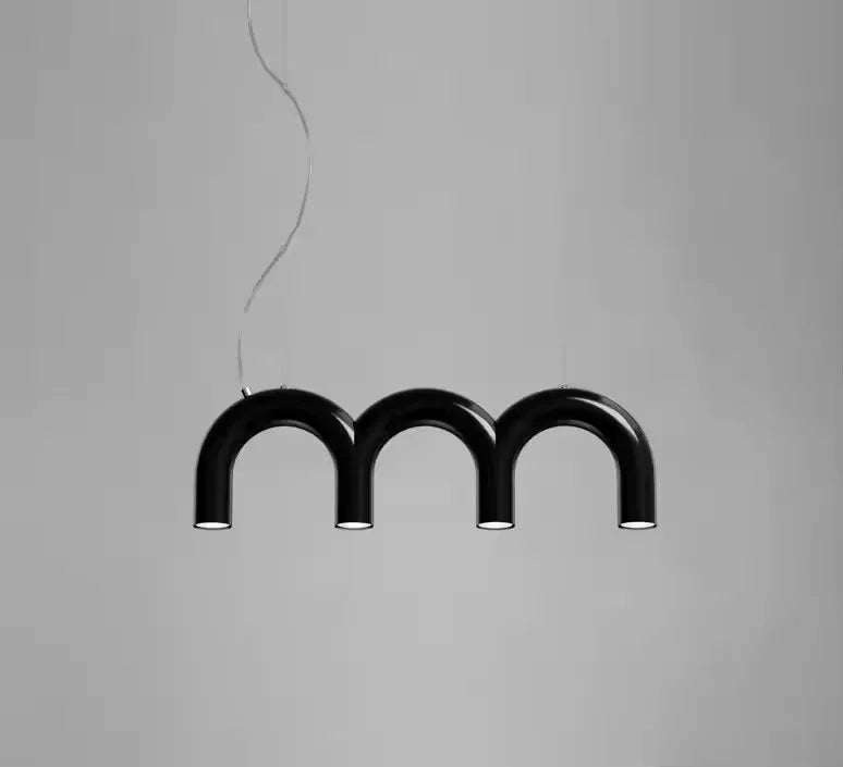 Fabrizia Arches Métal Noir Brillant Minimaliste