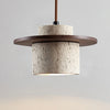 Suspension Cylindre Béton et Métal Marron Minimaliste Design - Chambre Salon Cuisine — Hypatia