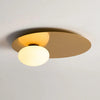 Plafonnier Disque Métal Doré Minimaliste Design Moderne - Salle de Bain Salon Chambre — Plateo