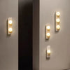 Applique Murale Cylindre Verre Opalin Minimaliste Design Moderne - Chambre Salle de Bain Salon — Cremona