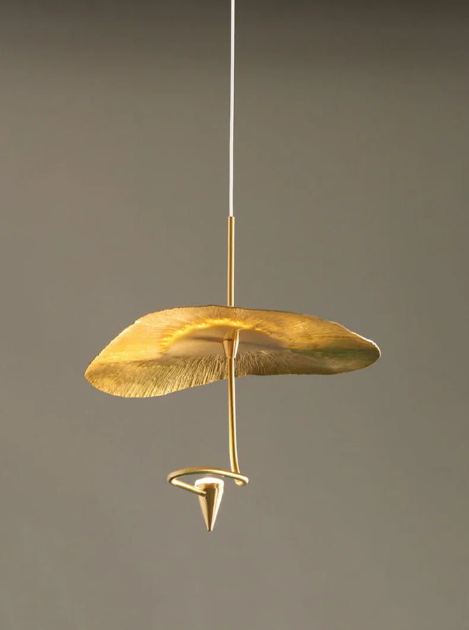 Nora Pétales Métal Doré Contemporain
