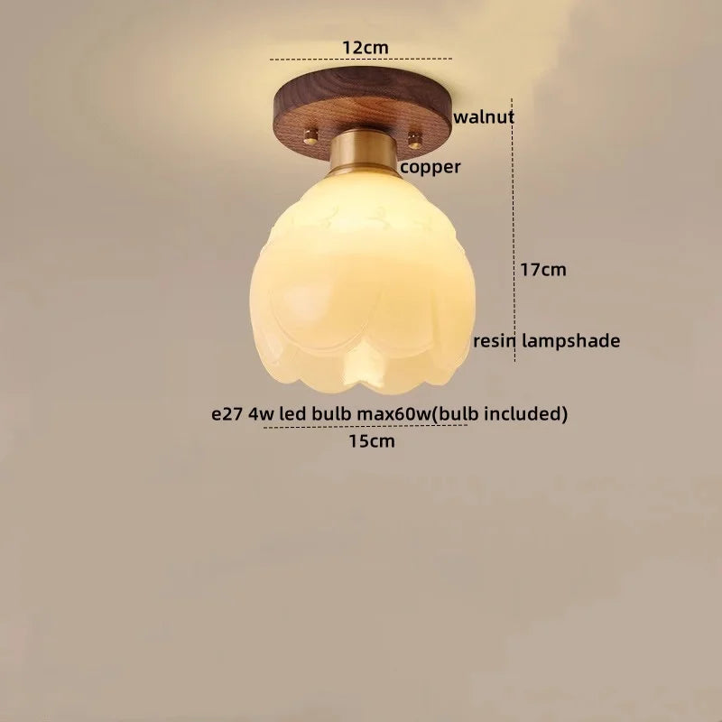 Lumio Vintage Verre Transparent et Bois Naturel