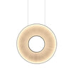 Suspension Anneaux Verre Opalin Blanc Épuré Design - Chambre Salon Cuisine — Halo