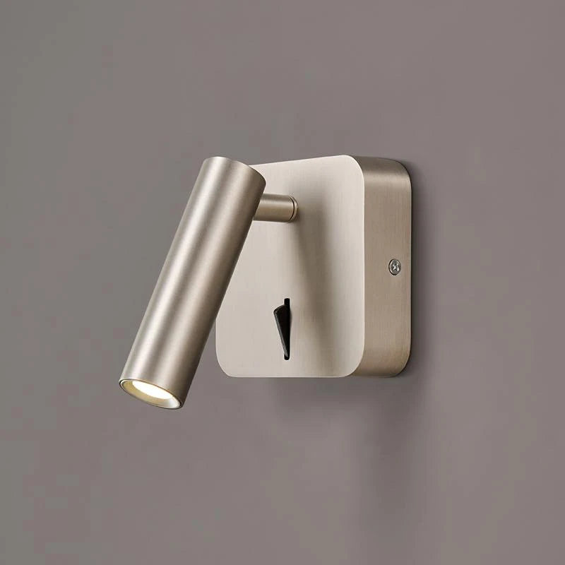 Applique Murale Cylindre Acier Noir Minimaliste Design Moderne Noire - Chambre Salle de Bain Salon — Grenat