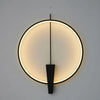 Applique Murale Anneau Métal Noir et Verre Épuré Design Moderne Noire Ronde - Chambre Salle de Bain Salon — Orbit