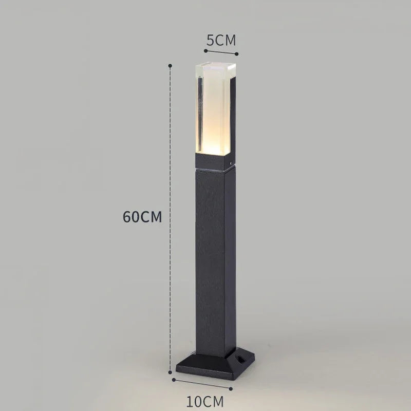Lampadaire Cylindre Métal Noir Mat Minimaliste Design - Salon Bureau Chambre — Fuste