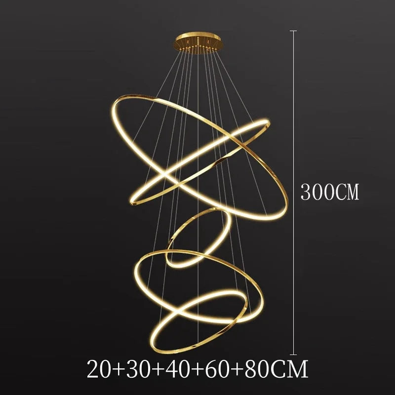 Svea Spirale Anneaux Métal Doré Contemporain