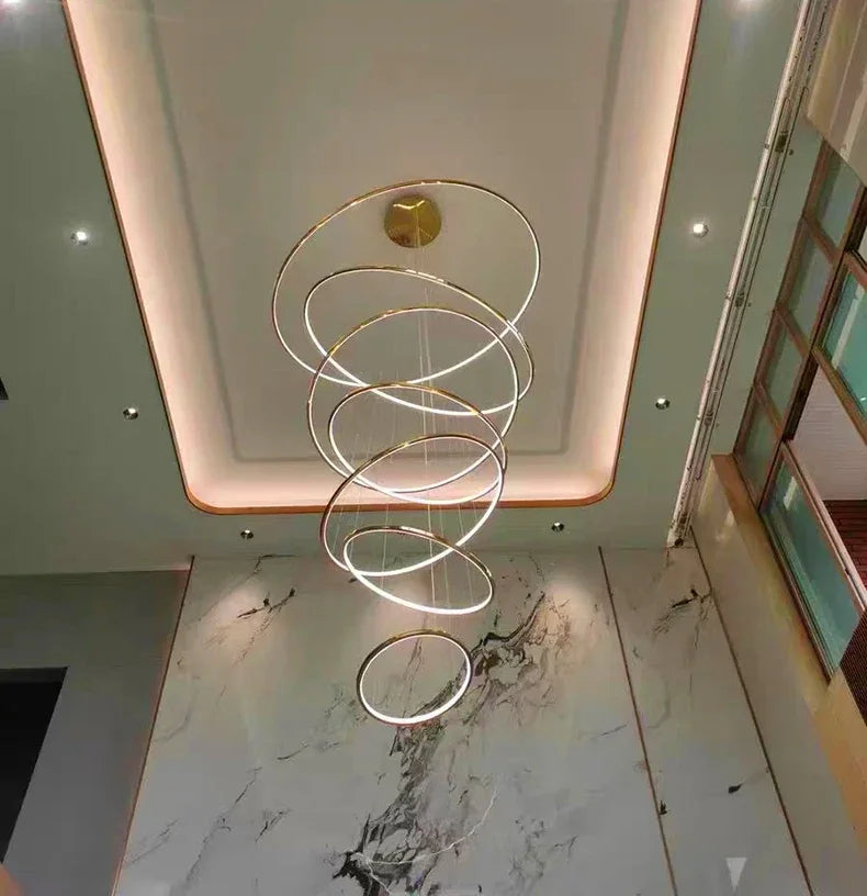 Svea Spirale Anneaux Métal Doré Contemporain