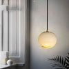 Suspension Cylindre Marbre Blanc et Laiton Épuré Design - Chambre Salon Cuisine — Procyon