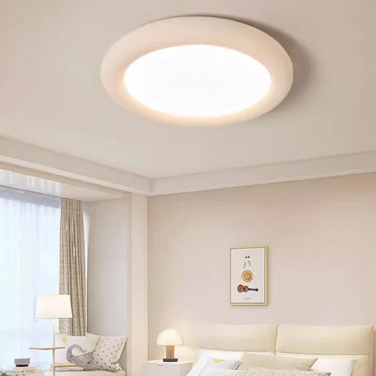 Plafonnier Anneau Plâtre Blanc Minimaliste Design Moderne - Salle de Bain Salon Chambre — Ringa