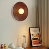 Applique Murale Bois Naturel Disque Rond Texturé Ronde - Chambre Salon Salle de Bain — Éclat