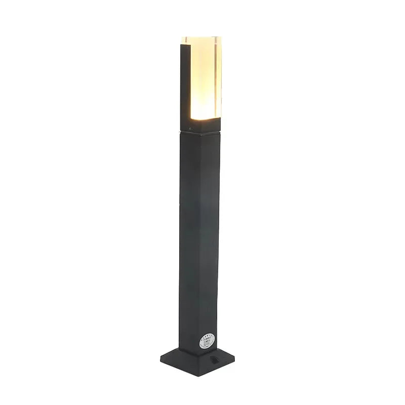 Lampadaire Cylindre Métal Noir Mat Minimaliste Design - Salon Bureau Chambre — Fuste