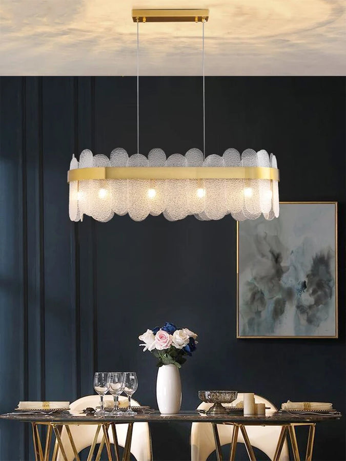 Aero Anneau Verre Texturé et Métal Doré