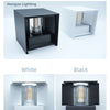 Ilaria Carré Aluminium Noir Mat Minimaliste