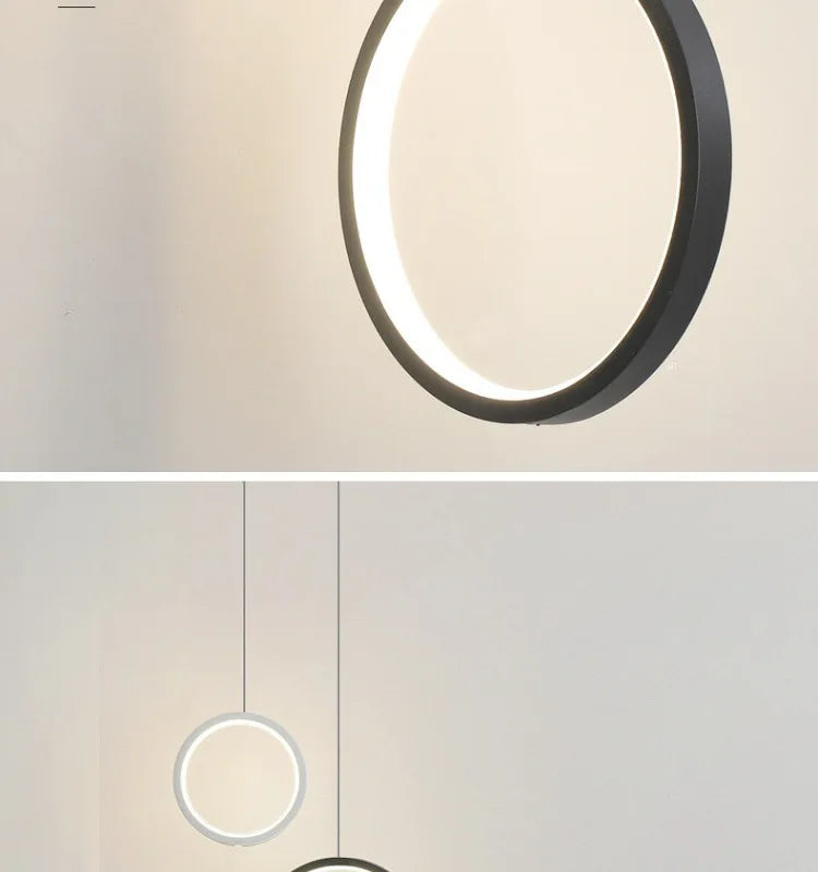 Yuki Anneaux Métal Noir et Blanc Minimaliste