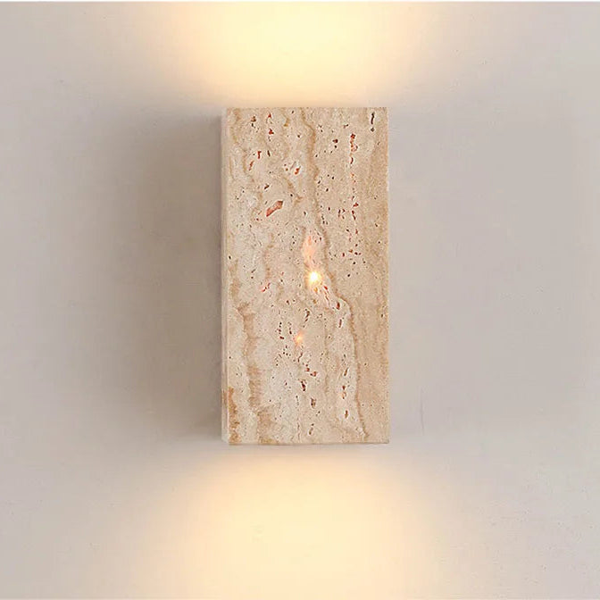 Applique Murale Demi-Sphère Céramique Beige et Bois - Chambre Salon Salle de Bain — Luna