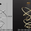 Svea Spirale Anneaux Métal Doré Contemporain