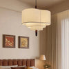 Suspension Anneaux Tissu Crème Minimaliste Design - Chambre Salon Cuisine — Onyx