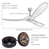 Ventilateur de Plafond Bois XXL avec Éclairage LED