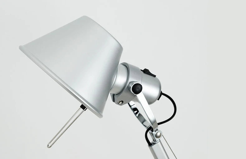 Lampadaire Bras Articulé Acier Chromé Minimaliste Design - Salon Bureau Chambre — Aura