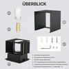 Ilaria Carré Aluminium Noir Mat Minimaliste